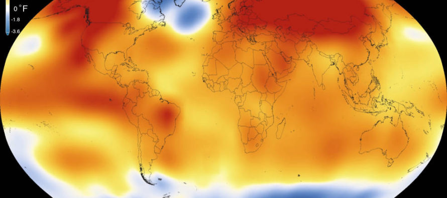 135 años de cambio climático en 30 segundos. Estudio de la NASA