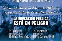 [Corrientes] Este jueves 30, marcha en todo el país por la educación pública