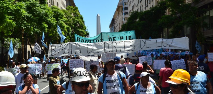 [CABA] Barrios de Pie marchó al Ministerio de Energía