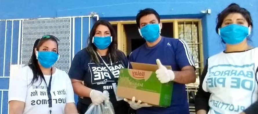 [Plottier] Donación alimentos: Barrios de Pie entrega barbijos por alimentos
