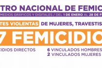 Registro Nacional de Femicidios desde el 01 de enero.