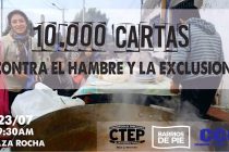 [Mar del Plata] 10 Mil Cartas contra el hambre y la exclusión