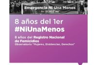 A 8 años del Ni Una Menos, 2209 Femicidios en la Argentina.