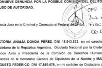 Victoria Donda denunció penalmente al presidente Mauricio Macri