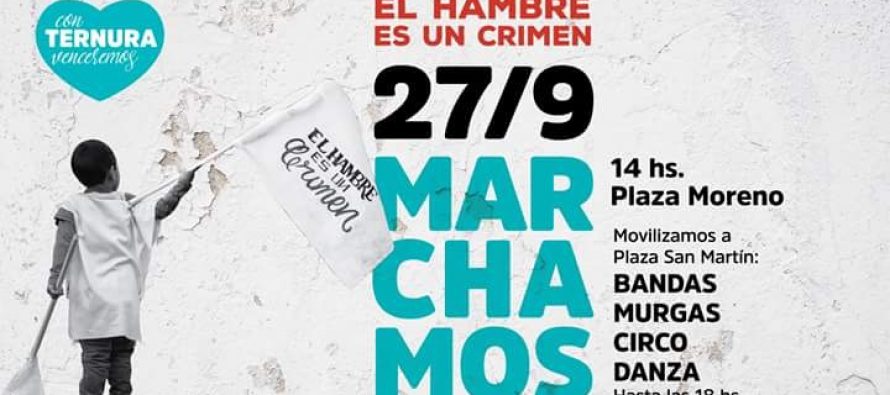 [La Plata] 27/9 Marcha: “El Hambre Es Un Crimen”.