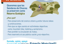[Mendoza] 2/4 Iniciativa del Senador Mancinelli por Senderos de Chacras Reserva Ecológica