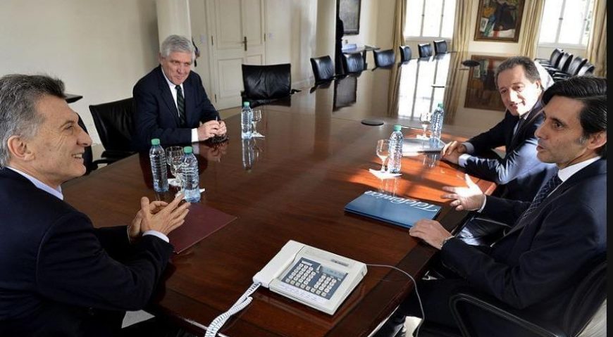 En febrero de 2018, Macri se reunió en la Quinta Presidencial de Olivos con el CEO de Telefónica, José María Álvarez-Pallete (FOTO: Presidencia)