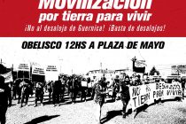 Recuperación de tierras: Barrios de Pie movilizará junto a organizaciones sociales a Plaza de Mayo
