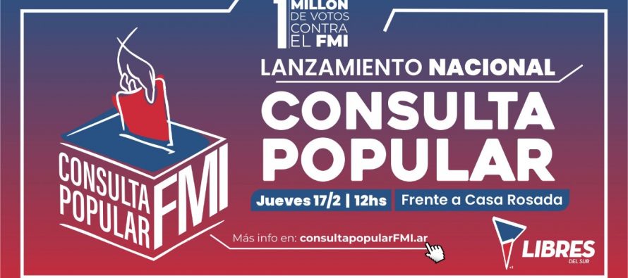 Con una urna gigante en Plaza de Mayo se hace el lanzamiento nacional de la Consulta Popular.