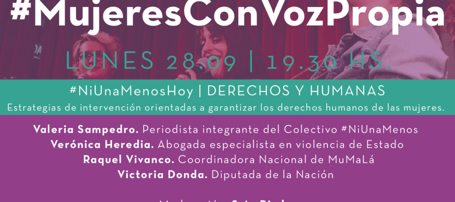 [CABA] 28.9 #MujeresConVozPropia: Sampedro, Heredia, Vicanco y Donda