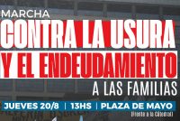 Marchamos contra la usura y el endeudamiento de las familias.