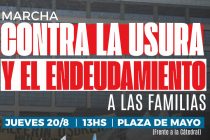 Marchamos contra la usura y el endeudamiento de las familias.