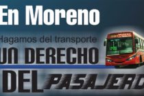 [Moreno] Campaña para que el transporte sea un derecho del pasajero