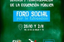 [Mar del Plata] Foro Social por la Educación
