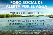 [Plottier] Se realizará hoy el 2° Foro social de alerta por el agua