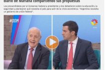 Lavagna y Urtubey en El diario de Mariana compartiendo sus propuestas. Video.
