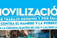 Barrios de Pie y la Unidad Piquetera movilizarán contra la criminalización de la protesta social y el ajuste.