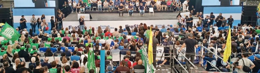 Delegadas y delegados de todo el país se reunieron en el Primer Plenario Nacional del Frente de Sindicatos Unidos