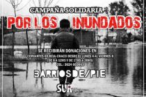 [Chaco] Barrios de Pie y Sur lanzan campaña solidaria por los inundados
