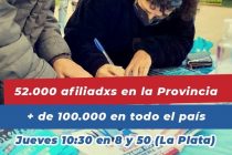 [La Plata] Mas de 100 mil afiliados. Conferencia de prensa de Silvia Saravia.