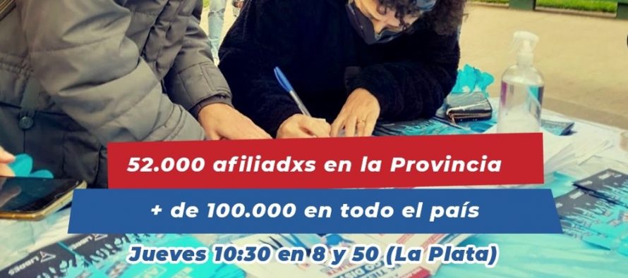 [La Plata] Mas de 100 mil afiliados. Conferencia de prensa de Silvia Saravia.